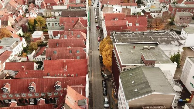 Drone footage from the old town of Luebeck