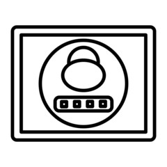 Account security icon vector illustration