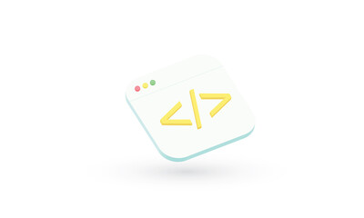 Code Editor Icon, Web programming browser development