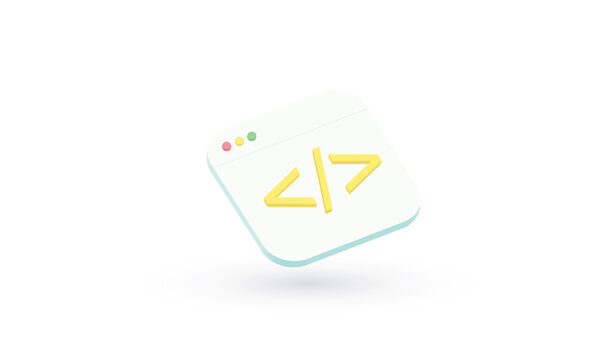 Code Editor Icon, Web programming browser development