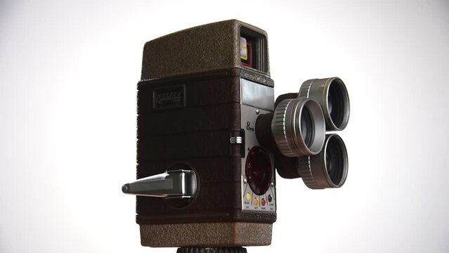 vintage home movie film camera 8mm.