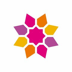 Colorful Islamic Ornament - Vector Flat Design Illustration : Suitable for Islamic Theme and Other Graphic Related Assets.	