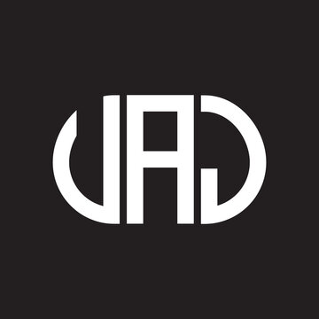 UAJ letter logo design on black background. UAJ creative initials letter logo concept. UAJ letter design.