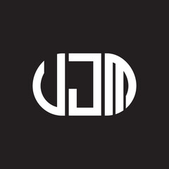 UJM letter logo design on black background. UJM creative initials letter logo concept. UJM letter design.