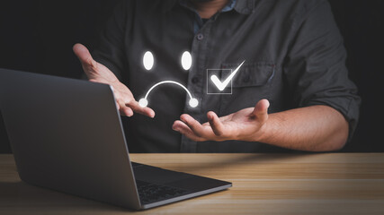 Customer Experience dissatisfied concept. Bad review, bad service dislike bad quality, low rating, social media not good.