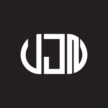 UJN letter logo design on black background. UJN creative initials letter logo concept. UJN letter design.