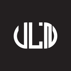 ULN letter logo design on black background. ULN creative initials letter logo concept. ULN letter design.