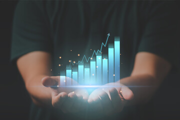 Investor and trader. Stock market, Business growth, progress or success concept.