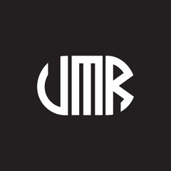 UMR letter logo design on black background. UMR creative initials letter logo concept. UMR letter design.