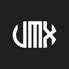 UMX letter logo design on black background. UMX creative initials letter logo concept. UMX letter design.