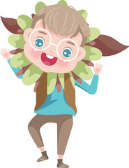 kids fashion summer cute flower on head.