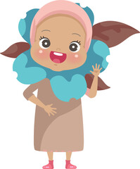 kids fashion summer cute flower on head.