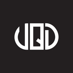 UQD letter logo design on black background. UQD creative initials letter logo concept. UQD letter design.