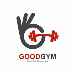 Good gym vector logo template. Suitable for fitness and best symbol or icon. 