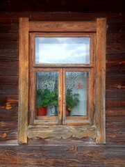 old village wooden nice window