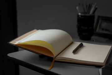 Naklejka premium notebook and pen