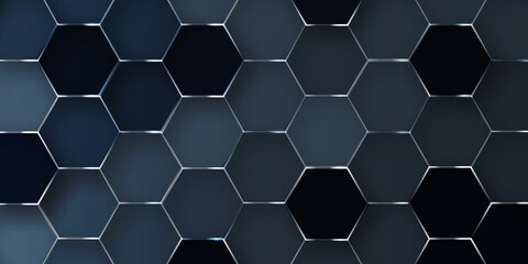 Abstract digital communication and technology concept modern honeycomb hexagon background. Digital geometrical hexagon background used for background and technology related works.