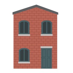 Cute house in flat design, calm colors
