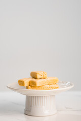 Cookie on white background.