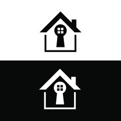 Abstract reality home logo design, key logo design, home sell, home buy, reality buy vector logo design
