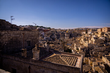 Obraz premium Amazing Matera Old Town - a historic Unesco World Heritage site in Italy - travel photography