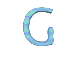 Wave Themed Font  Letter G