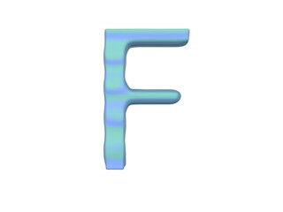 Wave Themed Font  Letter F