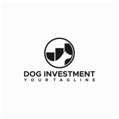 Dog and Investment Logo Sign Design