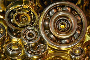 Ball bearing. Motor oil. Lubricating oil.