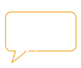 線画　手書きタッチの漫画、コミックの吹き出し　コメントバルーンのイラスト、アイコン　四角形フレーム