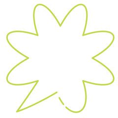 線画　手書きタッチの漫画、コミックの吹き出し　コメントバルーンのイラスト、アイコン　雲形フレーム