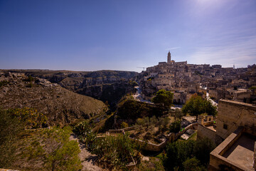 Obraz premium Amazing Matera Old Town - a historic Unesco World Heritage site in Italy - travel photography