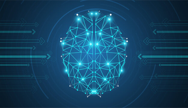 Abstract polygonal brain
