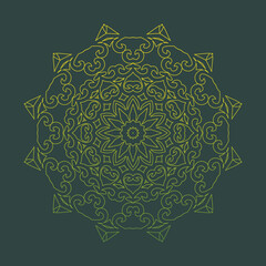 Colorful mandala design with floral shapes