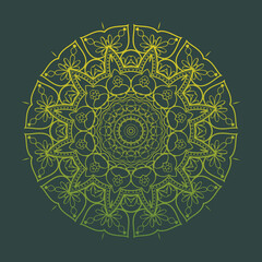 Colorful mandala design with floral shapes