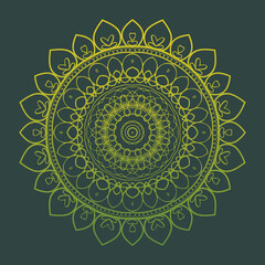 Colorful mandala design with floral shapes