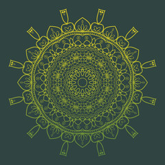 Colorful mandala design with floral shapes