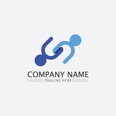 People logo, Team, Succes people work, Group and Community, Group Company and Business logo vector and design Care, Family icon Succes logo