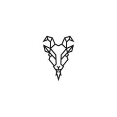 Hexagon Goat Head logo
