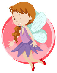 Fantasy angel character on white background