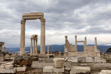 Fototapeta na wymiar Laodikeia Ancient City in Denizli Province