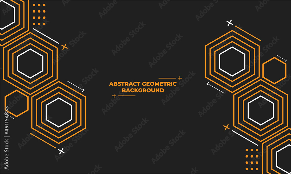 Poster abstract hexagonal geometric background