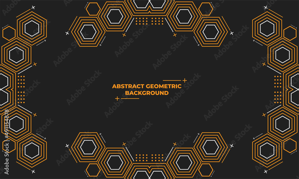 Poster abstract hexagonal geometric background