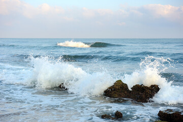 Mediterranean coast in southern Israel near the city of Ashkelon