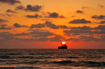 Fototapeta premium Mediterranean coast in southern Israel near the city of Ashkelon