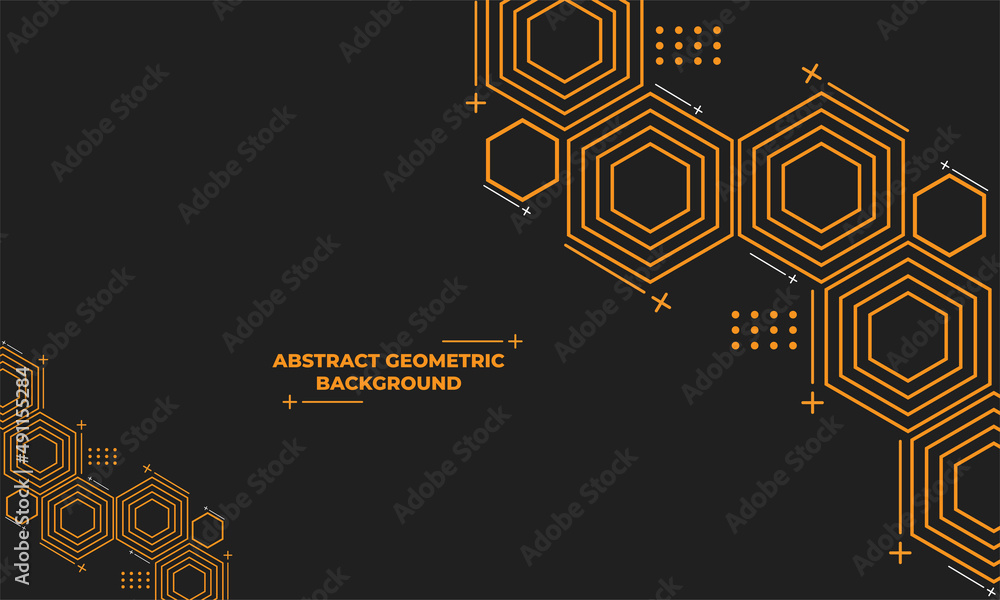 Poster abstract hexagonal geometric background