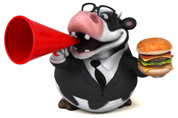 Fun cow - 3D Illustration