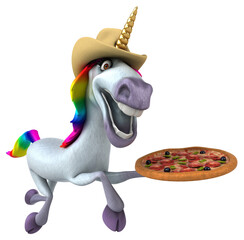 Fun unicorn - 3D Illustration