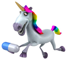 Fun unicorn - 3D Illustration © Julien Tromeur