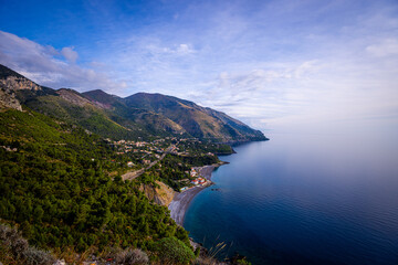 Beautiful Italian west coast in the bay of Sapri in Italy - travel photography